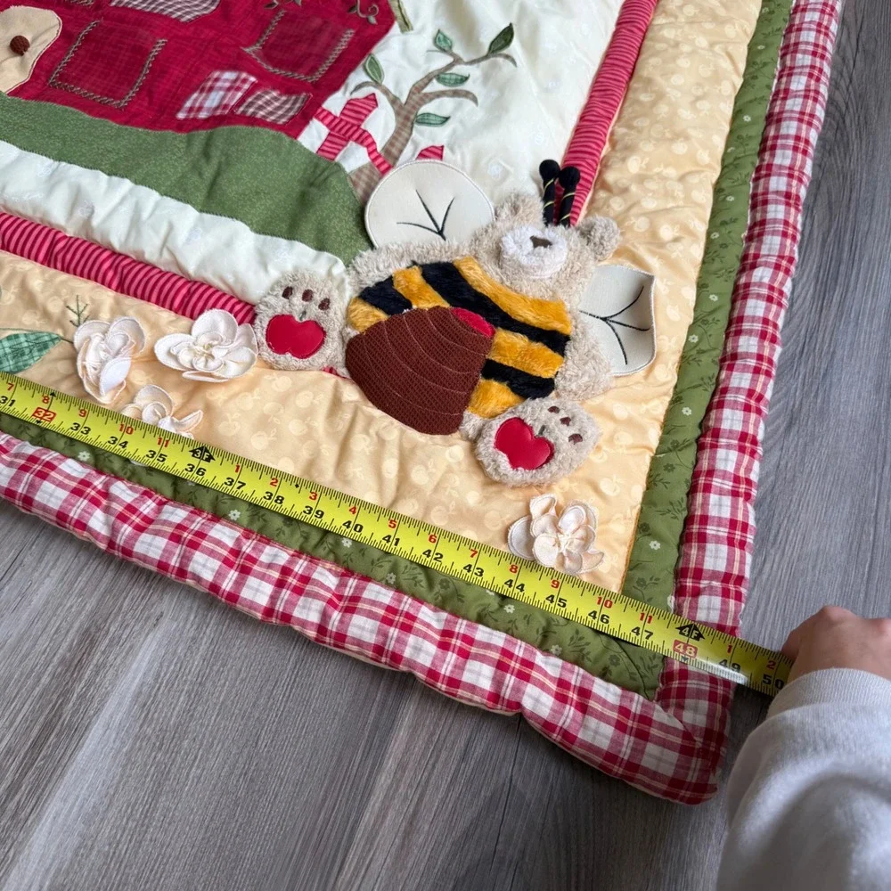 Our Family Tree Photo Frame Quilt Wall Hanging Play Mat‎ Gingham 58x48